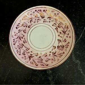 Rare Large 9" Antique Pink Lustreware Allertons England Plate